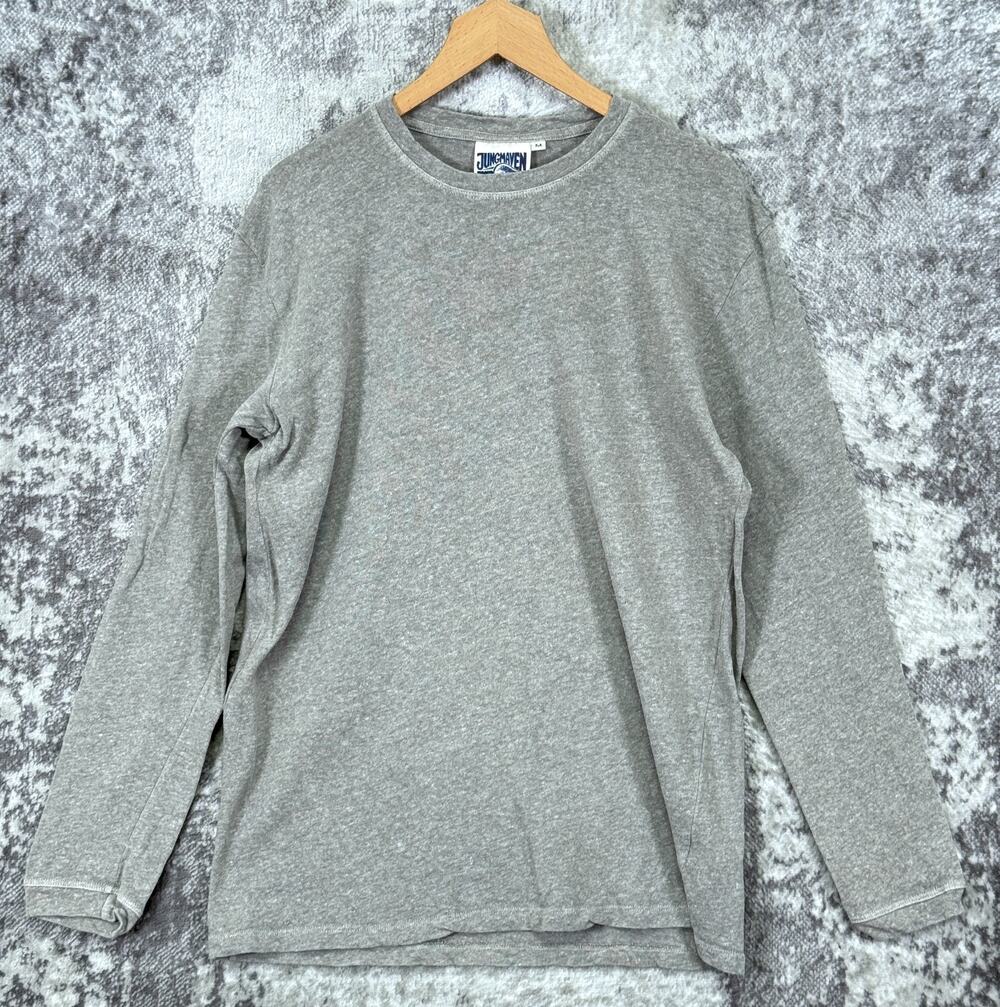 Jungmaven Sweatshirt Medium Mens Hemp Organic Cotton Gray Crewneck
